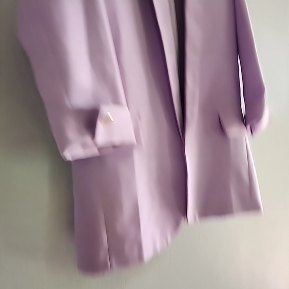 Spring Lilac Lavendar Open Blazer Long Casual Modest Church Wear Size Medium - Picture 6 of 15